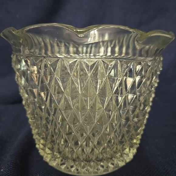 Vintage Indiana Glass Diamond Point Bar Pattern Ice Bucket - Picture 4 of 8
